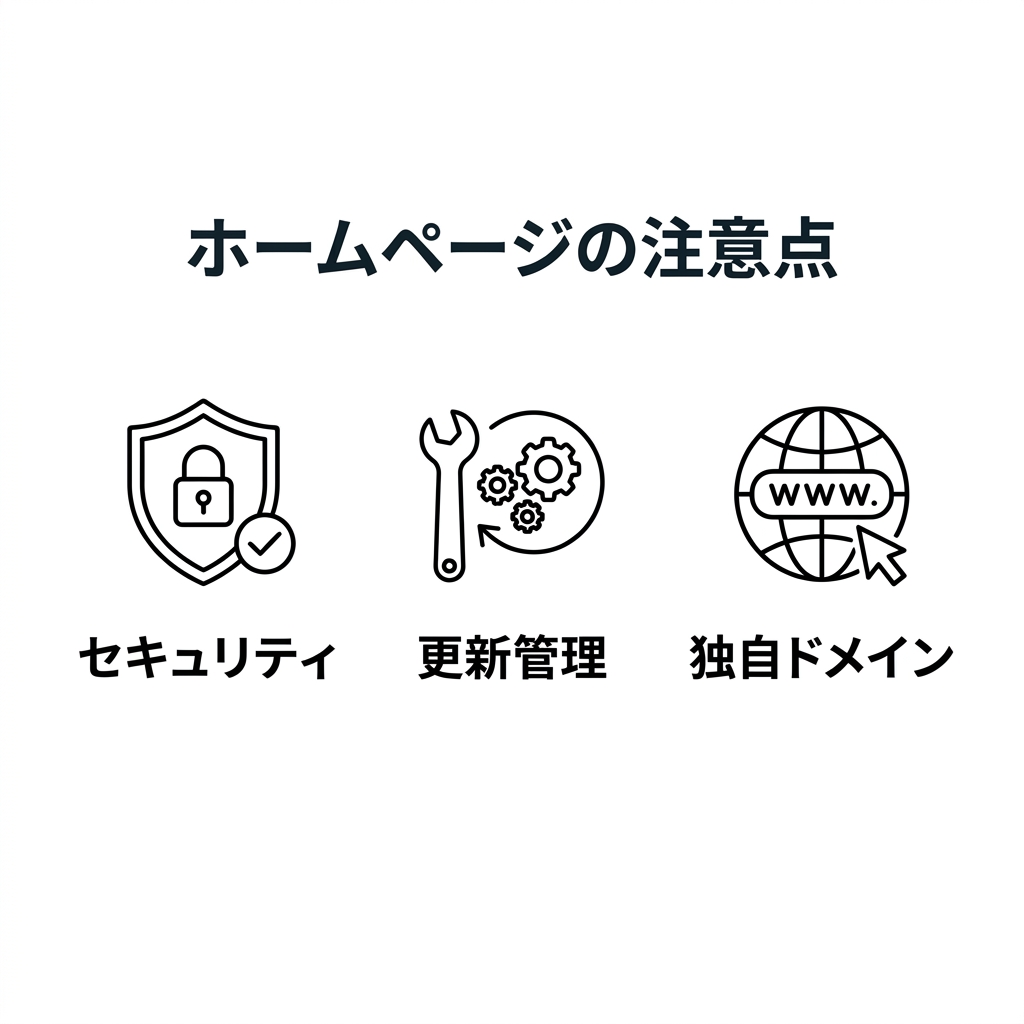 無料で作れるホームページの注意点